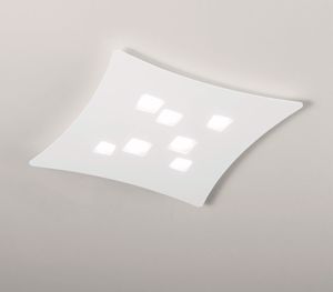 Plafoniera bianca led 56w per soggiorno  gea luce isotta