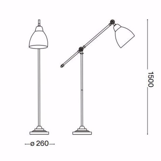 Newton pt1 piantana ad arco orientabile ideal lux