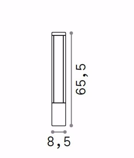 Tifone pt h65 lampioneantracite da giardino led 3000k ip65 squadrato ideal lux