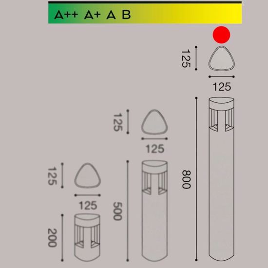 Lampione luce da giardino antracite gea luce janet moderno