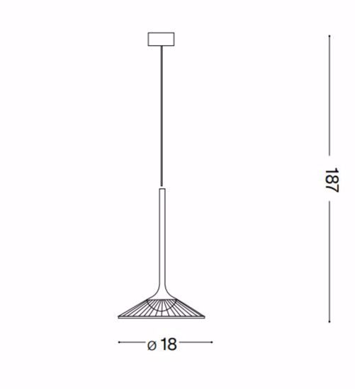 Tristan sp lampadario per comodini camera da letto nero led 3000k ideal lux