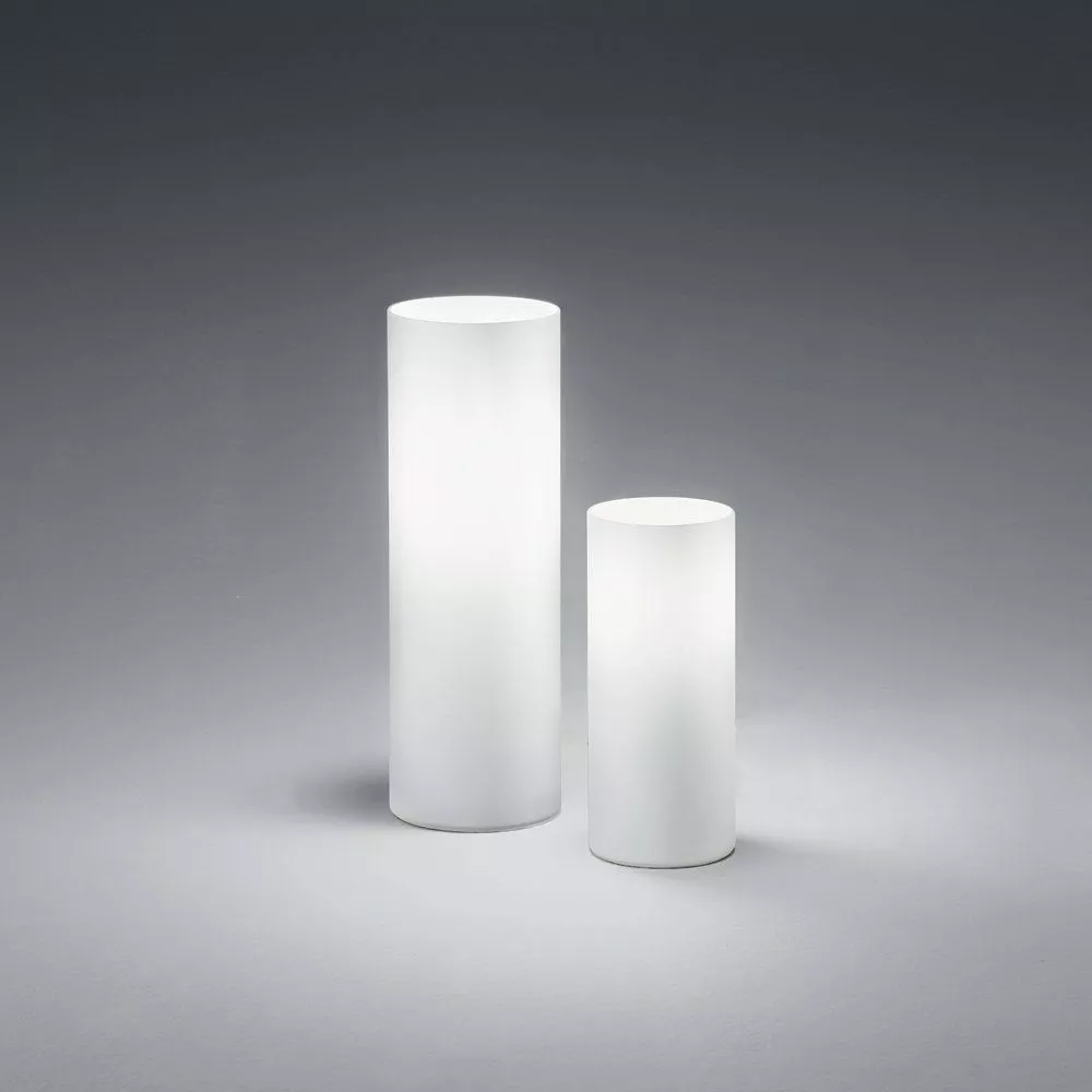 Lumetto abat-jour candela vetro bianco D12cm 6495B illuminazione