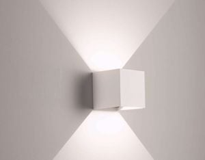 Isyluce lampade per esterno a parete 16w 4000k ip54 cubo bianco