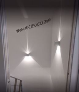 Isyluce lampade per esterno a parete 16w 4000k ip54 cubo bianco