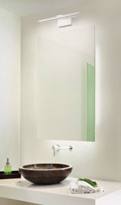 Applique per specchio bagno rettangolare 6 luci ottone 60,5cm - 3B4C