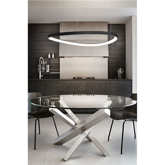 Lampadario led per cucina moderna 3000k gemini sp d042 nero ideal lux