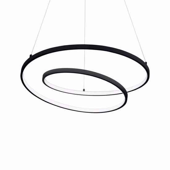 Lampadario led design moderno 3000k oz sp d80 nero ideal lux