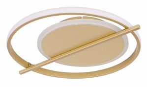 Plafoniera da soffitto led 36w 3000k oro design moderna