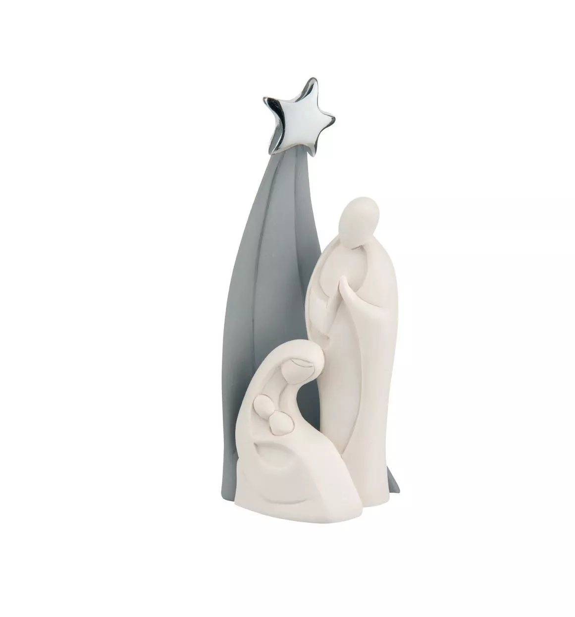 MAZZOLA LUCE Mini presepe natalizio statuina bianco oro moderno h15 cm  scultura natività idea Regalo Natale : : Casa e cucina