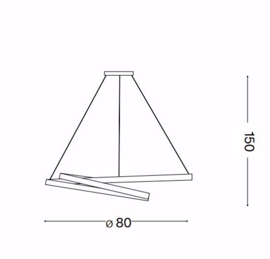 Oz sp d80 on-off bianco ideal lux lampadario per soggiorno moderno led 59w 3000k