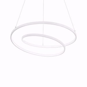 Oz sp d60 bianco ideal lux lampadario per soggiorno moderno led 47w 3000k