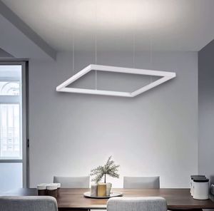 Ideal lux oracle slim sp d070 square lampadario bianco led 41w 3000k