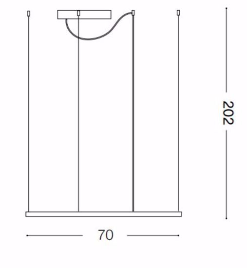 Ideal lux oracle slim sp d070 square lampadario bianco led 41w 3000k