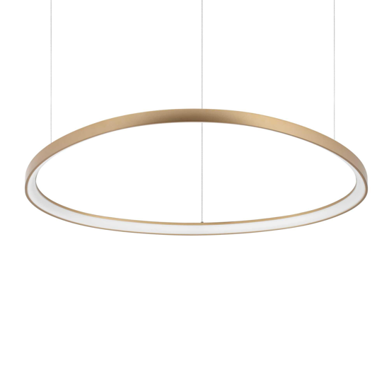 Gemini sp d105 ottone lampadario led 80w 3000k design moderno ideal lux