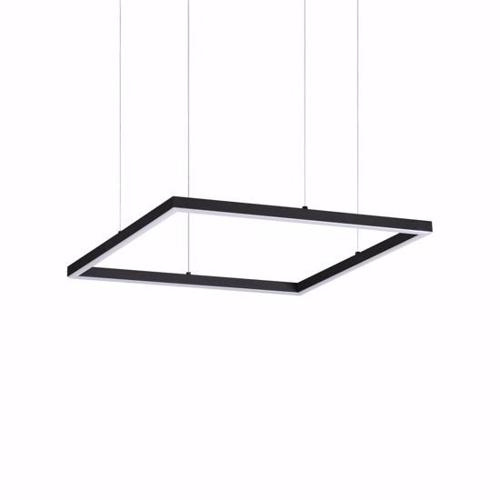 Ideal lux oracle slim sp d070 square lampadario quadrato led 41w 3000k nero