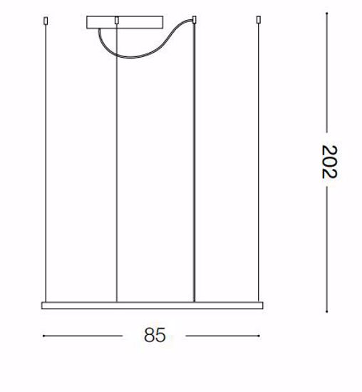 Ideal lux oracle slim sp d090 square lampadario design bianco led 51w 3000k