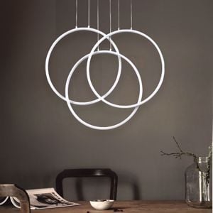 Ideal lux frame lampadario bianco design moderno led 82w 3000k