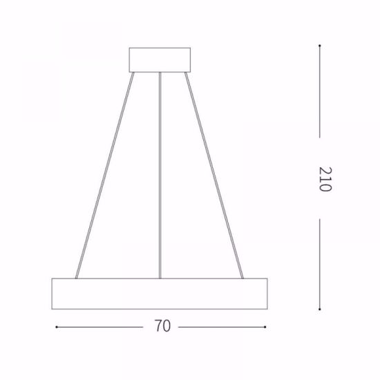 Oracle sp d70 ideal lux lampadario design particolare bianco led 35w 3000k