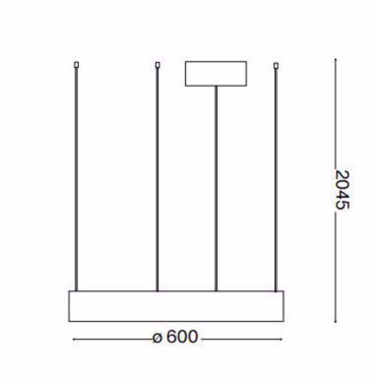 Oracle sp d60  ideal lux lampadario particolare led 33w led 3000k bianco