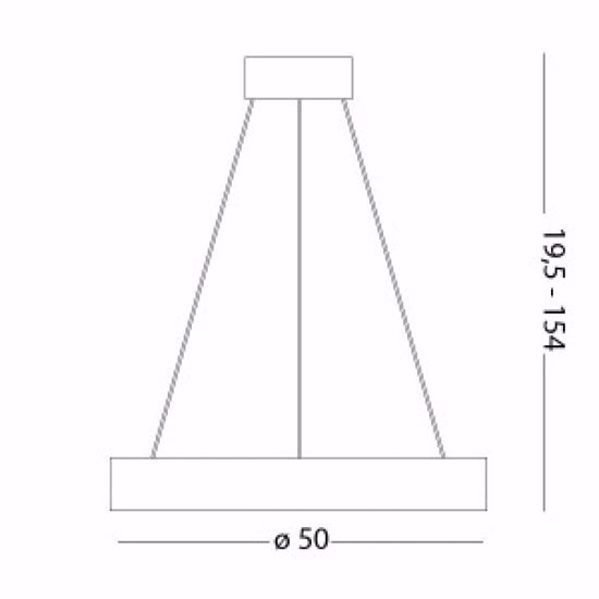 Ideal lux oracle sp d50 lampadario led 28w 3000k bianco