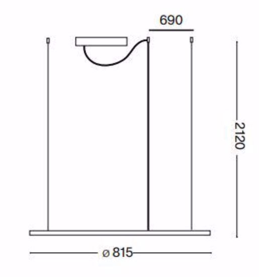 Ideal lux hulahoop sp d081 lampadario tondo led 41w 3000k