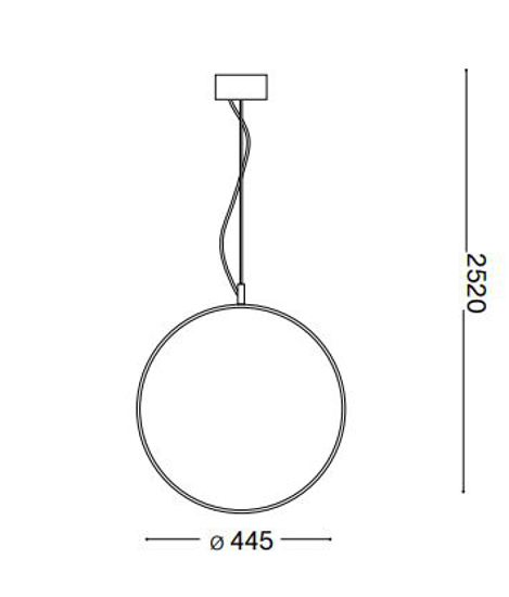 Circus nero ideal lux lampadario particolare design cerchio led 29w 3000k