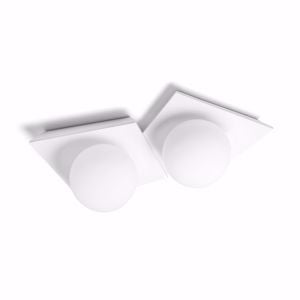 Plafoniera moderna design gesso bianca pitturabile sforzin cicladi