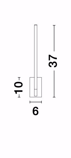 Applique moderna orientabile bacchetta da parete oro led 6w 3000k