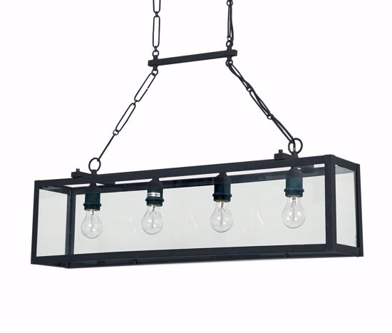 Igor sp4 ideal lux lampadario lanterna per cucina rustica nero