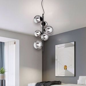 Ideal lux perlage sp6 lampadario stanza da letto fume&apos;