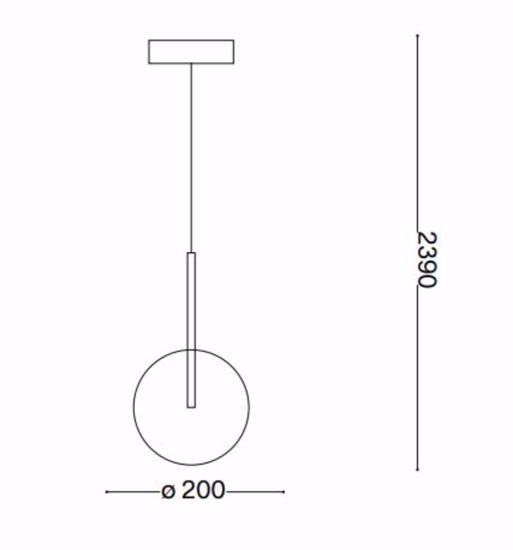 Equinoxe sp1 d20 ottone ideal lux lampada pendente per comodino camera da letto