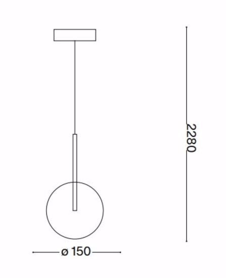 Equinoxe sp1 d15 cromo ideal lux lampadario per comodino camera da letto