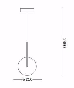 Equinoxe sp1 d25 cromo ideal lux lampada sfera boccia vetro