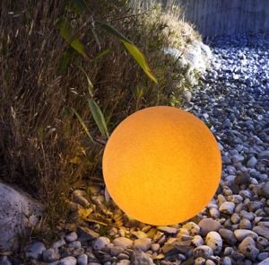 Lampada sfera da terra per giardino esterni 30cm effetto granito ip44 - 4E1B