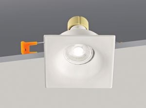 Faretto da incasso LED integrato Extraflat quadrato bianco, foro