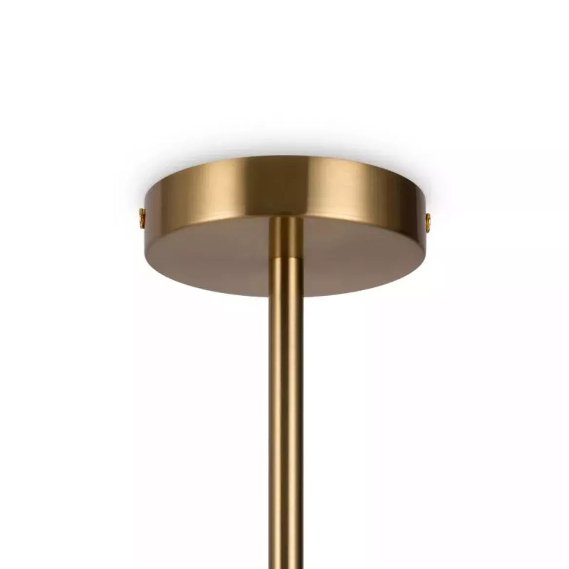 Mazzola luce lampadario oro ottone design sfere vetro bianco per soggiorno  moderno - 6A8A