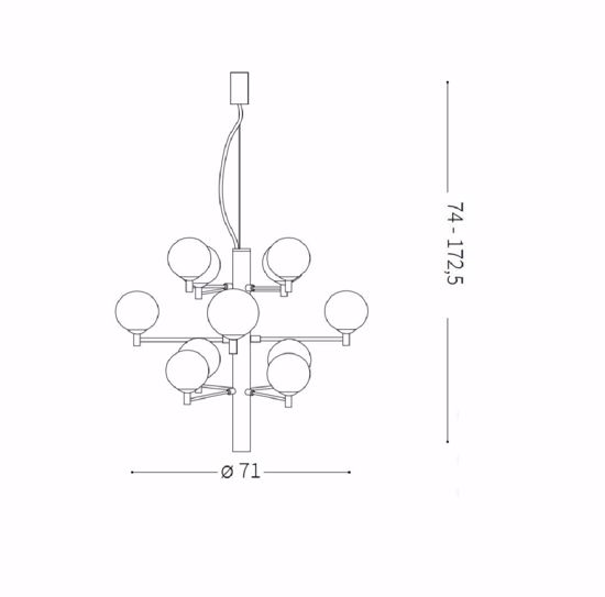 Copernico sp12 ideal lux lampadario sfere vetro bianco bianco