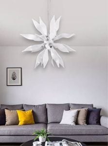 Ideal lux leaves sp8 lampadario per soggiorno design moderno