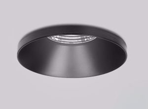 Faretto da incasso a soffitto nero rotondo gu10