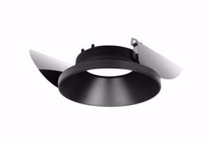 Faretto da incasso a soffitto nero rotondo gu10