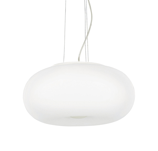 Ulisse sp3 d42 ideal lux lampadario da cucina vetro bianco