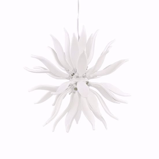 Ideal lux leaves sp12 lampadario moderno bianco design