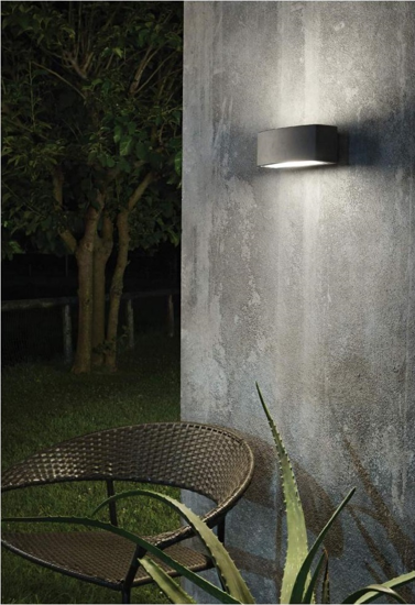 Andromeda ap1 grigio ideal lux applique da esterno ip55