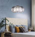 Mapasat ideal lux lampadario 3 sfere vetro trasparente per camera da letto