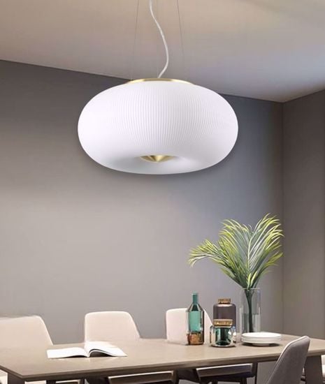 Arizona sp3 ideal lux lampadario stanza da letto sfera vetro decorato