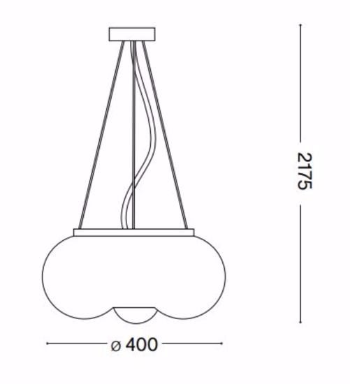 Arizona sp3 ideal lux lampadario stanza da letto sfera vetro decorato