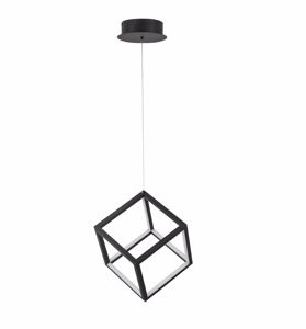 Lampada cubo nero sospensione led 45w 3000k dimmerabile