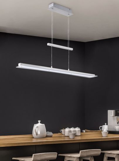 Lampadario a led cucina in vetro per tavolo 18w moderno