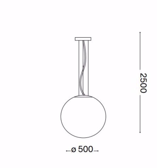 Ideal lux mapa fade sp1 d50 lampadario per camera da letto sfera cromo sfumato