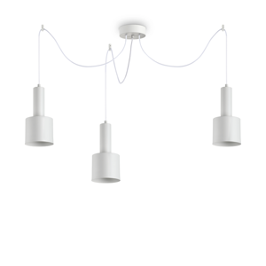 Holly sp3 ideal lux lampada a sospensione bianco tre luci da cucina con decentramento